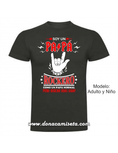 templar Raza humana cobertura Pack Camisetas Papá rockero + Hijo/a