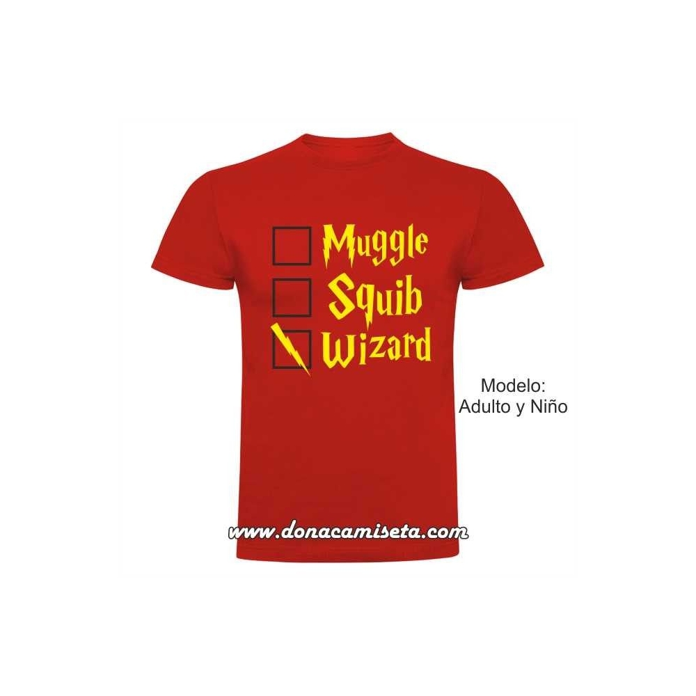 Camiseta Muggle, Squib, Wizard (Harry Potter)
