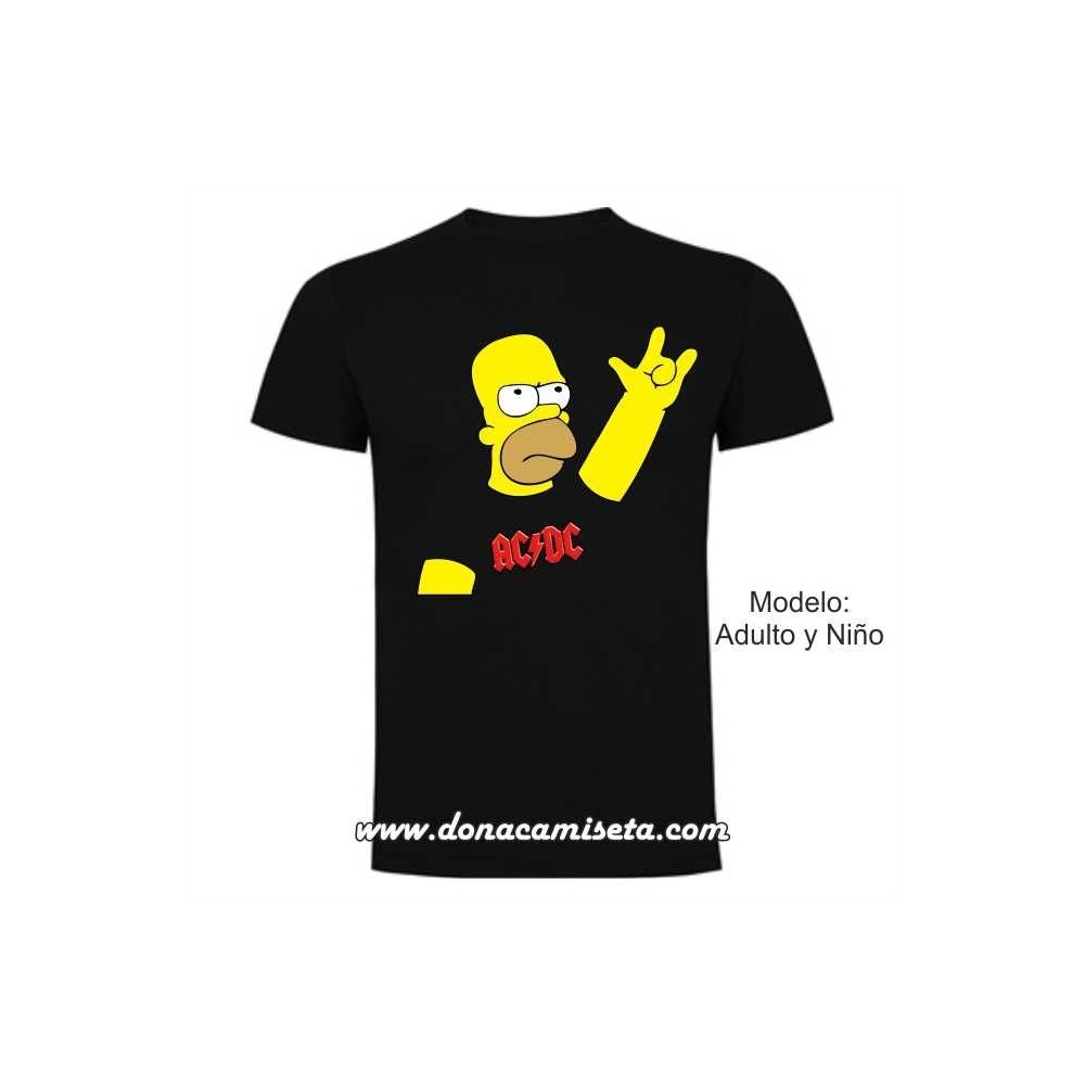 Camiseta  Homer ACDC