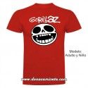 Camiseta Gorillaz logo cara