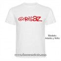 Camiseta Gorillaz logo letras