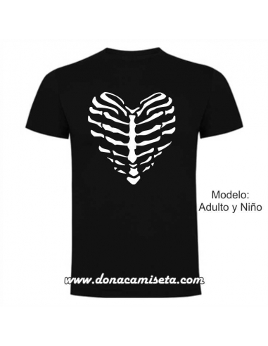 Camiseta Esqueleto Corazon