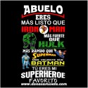 Camiseta Abuelo Superheroe Favorito colores