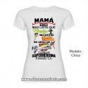 Camiseta Mamá Superheroina Favorita colores