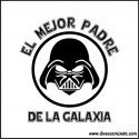 Camiseta MC Bebé Darth Vader Mejor padre de la Galaxia