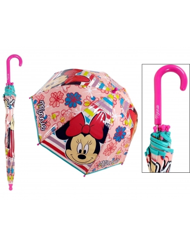 Paraguas burbuja Minnie Mouse burbuja flores Disney