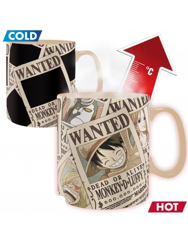 Taza Mágica One Piece Wanted