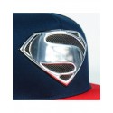 Gorra Superman logo 3D rosa visera plana premium
