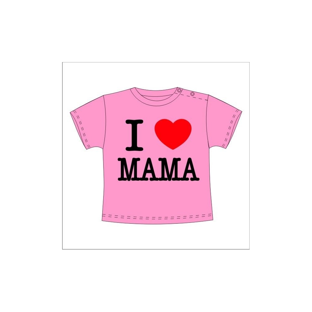 Camiseta MC Bebé I Love Mama
