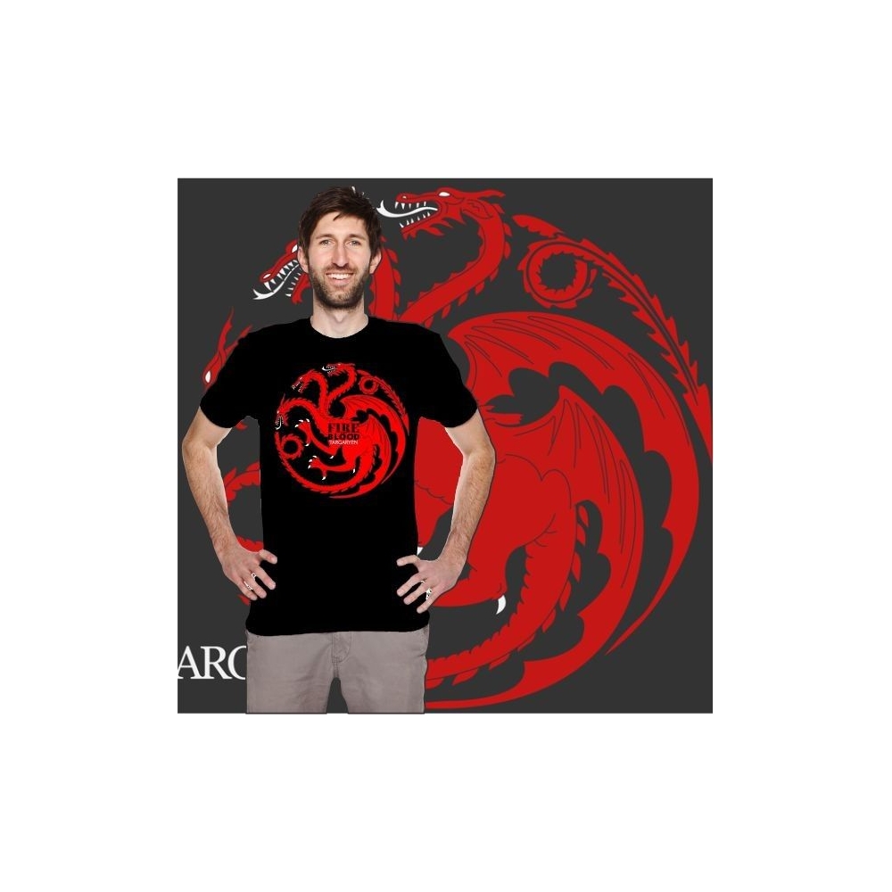 Camiseta MC Unisex Targaryen Dragon ( Juego de Tronos)
