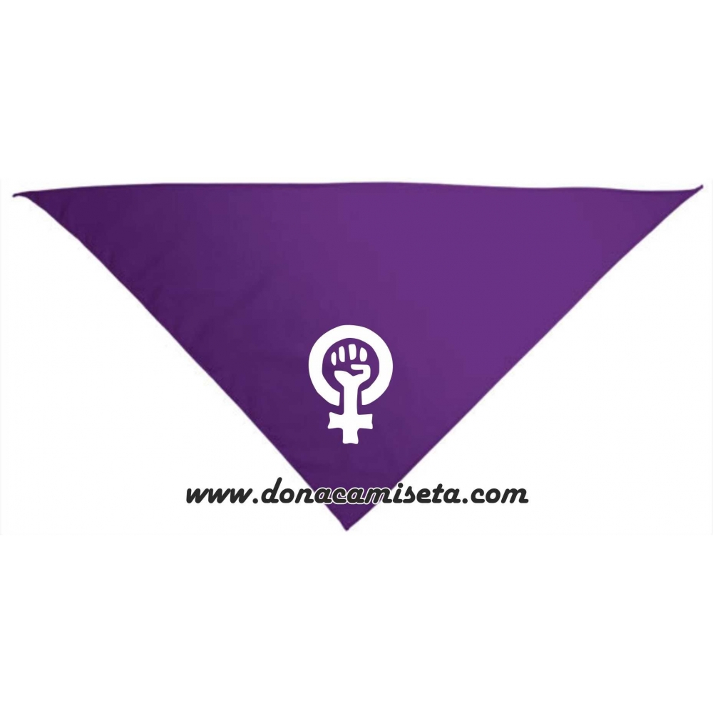 Pañuelo triangular logo Puño Feminista