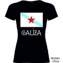 Camiseta MC Bandera Galicia Estrella Texto