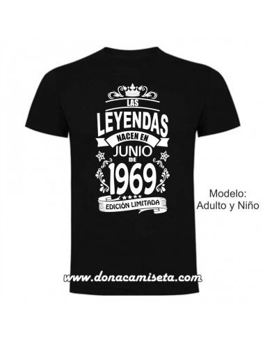 Camiseta Las Leyendas nacen en (Fecha...